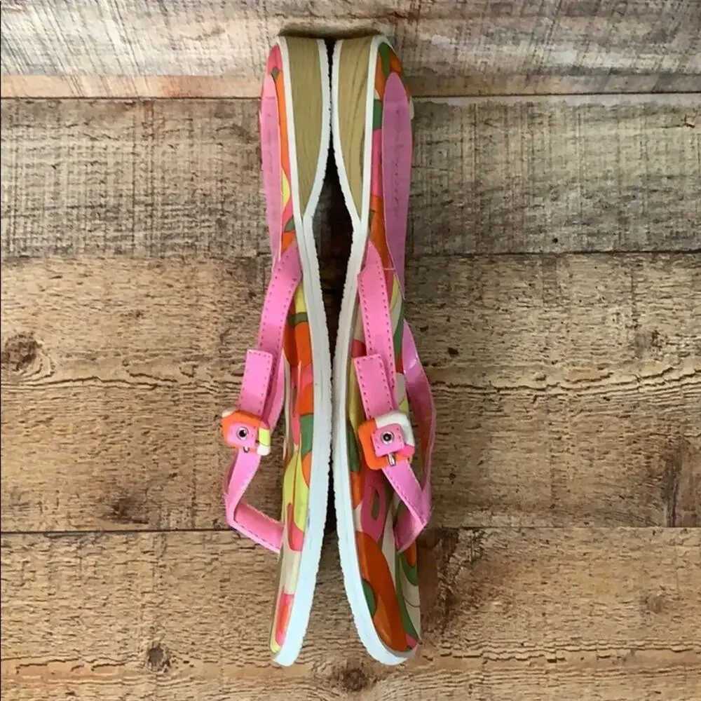𝅺Coconuts by Matisse Pink Retro Mod Flip Flop Sandals Size 9 9.5